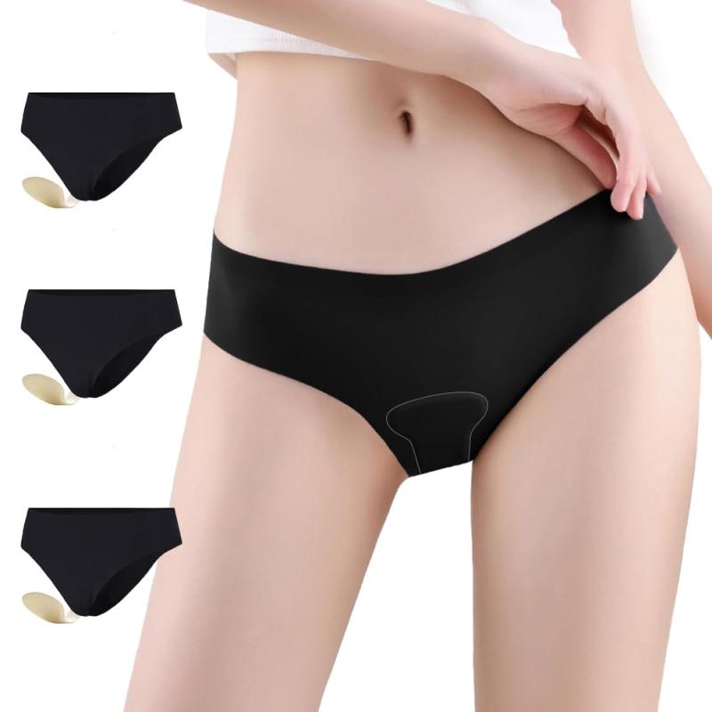 [varsbaby] シームレス ショーツ 3枚組 Yラインカバー 水着用吸水ショーツ レディース 無縫製 パンティー 約5ml吸収 漏れ防止