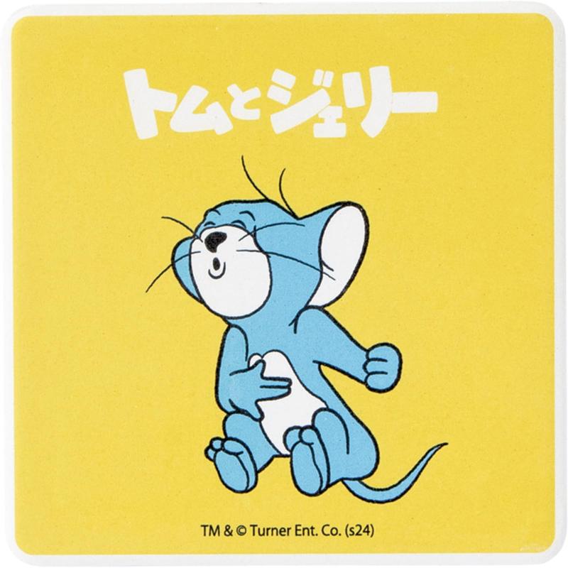 「 トムとジェリー 85YEARS」 陶製 吸水コースター レトロ （裏面コルク）
