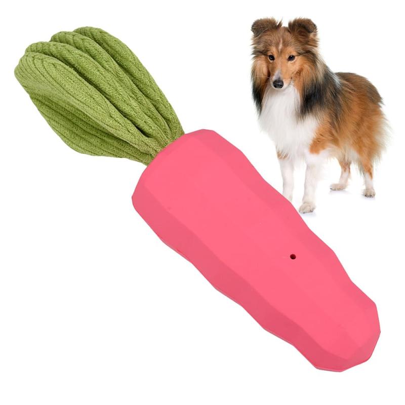 Rakuten - 犬用噛むおもちゃ にんじん型 咥えやすい 音が鳴る デンタルケア 耐久性 噛み癖 お留守番