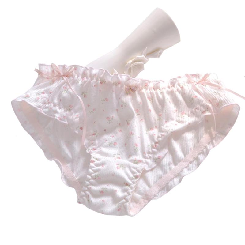 [VOVOSTAR] ショーツ レディース 純綿 下着 柔らか パンティ 吸汗 通気 伸縮性 柔らか女性 可愛い 蒸れない 締め付けない 学生パンティ