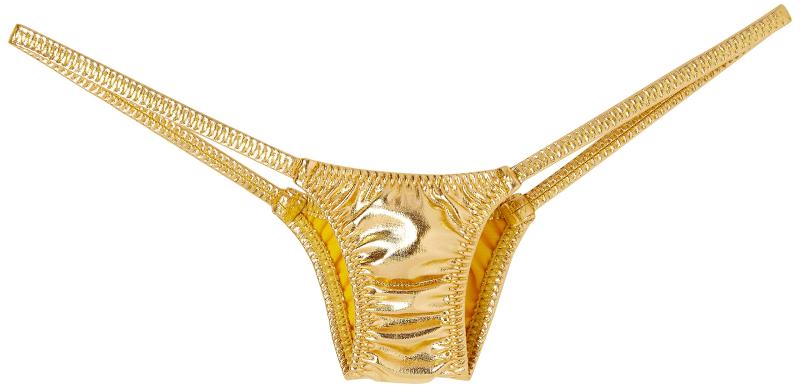 [ラ・ポーム] ビキニショーツ 極限まで小さくした極小ビキニ 極浅ローライズ キラキラメタリック ハーフバック 日本製 ラポーム 218009 レディース