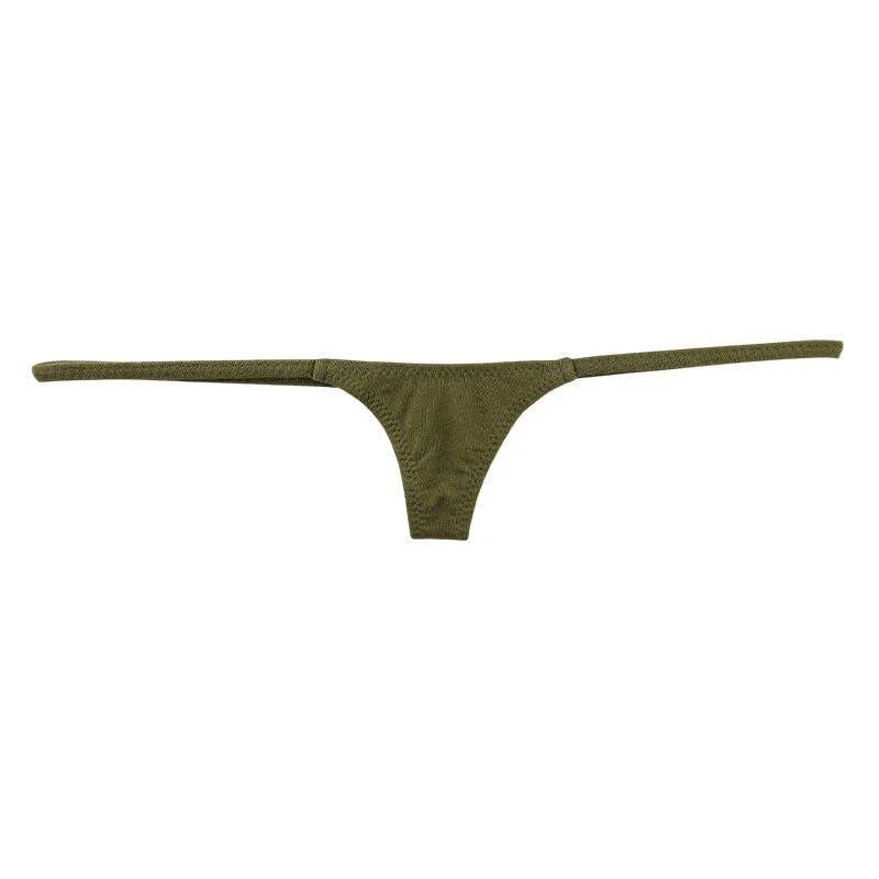 [ラ・ポーム] ビキニショーツ 攻めるTバック 極浅ローライズ×ベア天竺ショーツ 極小 面積最小 勝負下着 ラポーム 日本製 118181 レディース