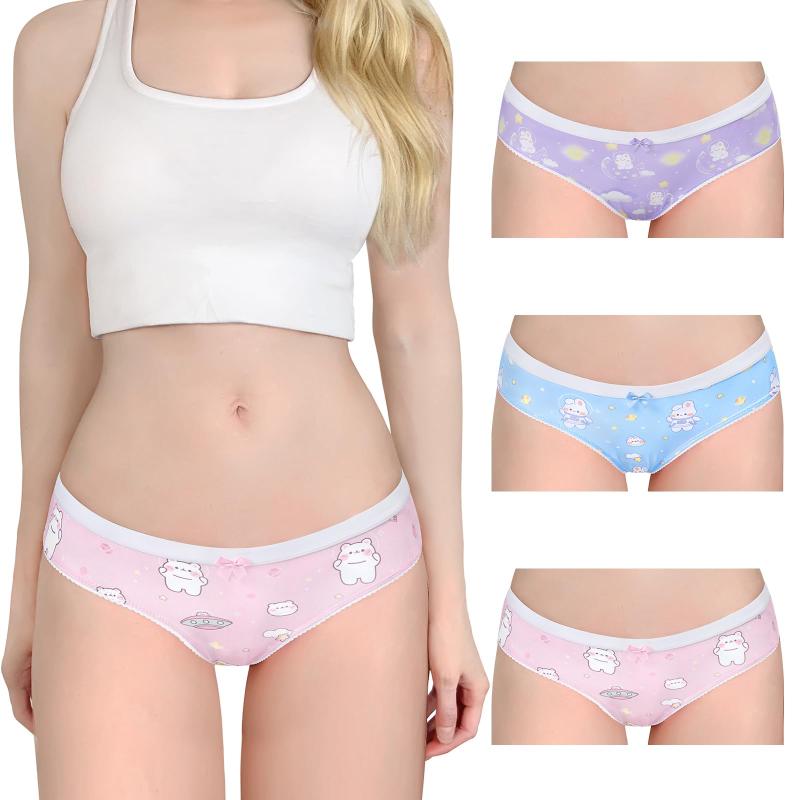 [LittleForBig] 女子アンダーウェア【マボロシ銀河】 スベスベシルキー触感 メッシュパンティー 4枚セット