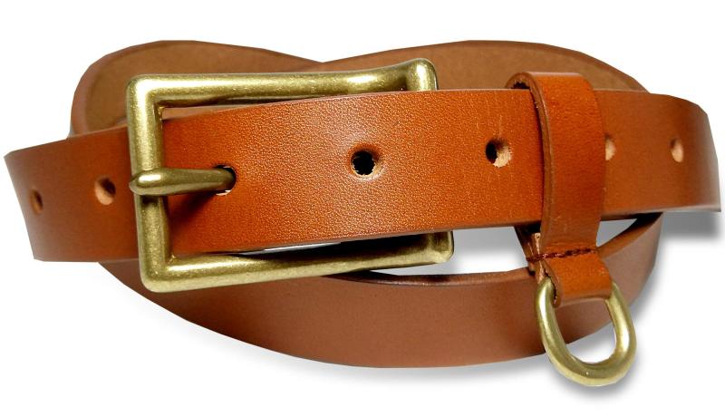 [栃木レザー] 日本製 一枚革 ナローベルト Dかん付ベルトループ 9ホール メンズ レディース 85cm-105cm Mサイズ 細身 カジュアル TGB-5009