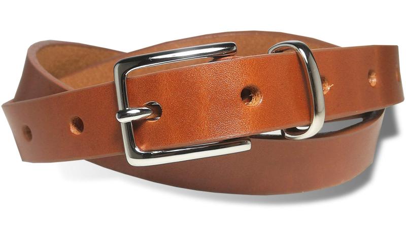 [栃木レザー] 日本製 一枚革 ナローベルト メタルサルカン 9ホール メンズ レディース 80cm-100cm Mサイズ 細身 カジュアル TGB-5005