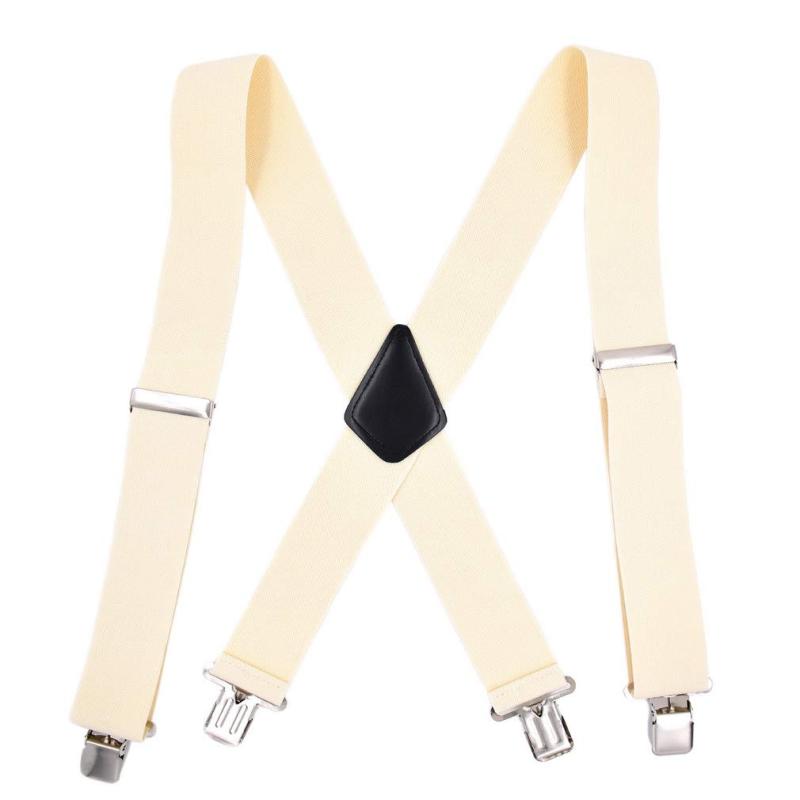 [Jixin4you] サスペンダー メンズ レディース 男女兼用 すっきり 伸縮性良い ズボンつり 作業着用 安定感 紳士ベルト ビジネス スーツ 太め 丈夫 無地 オシャレ プレゼント X型 幅広 学生服 調節