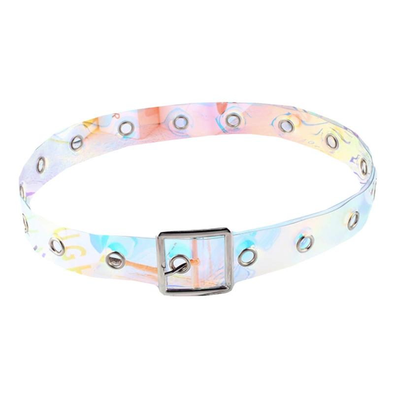 BUZZxSELECTION(バズ セレクション) レディース クリア プリズム ベルト 透明 デザイン 細 カジュアル LBT067