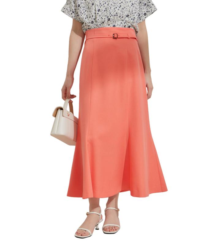 [ビス] スカート 【洗える】 共布ベルト付マーメイドスカート レディース BVC34030