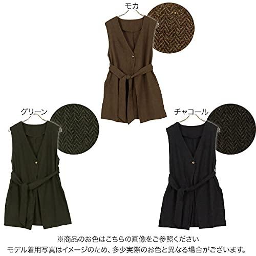 [神戸レタス] ベルト付きヘリンボーンジレ [K1061]