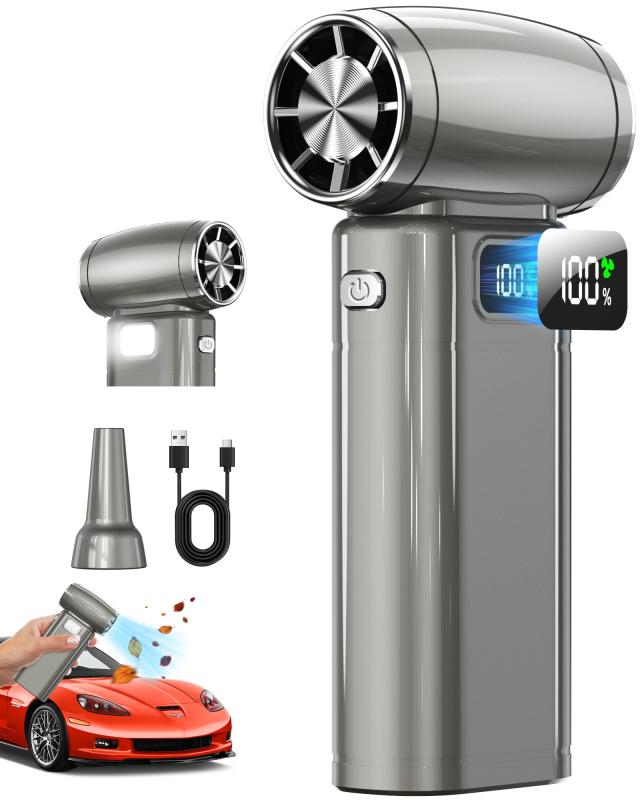 【 ブランド】エアダスター ブロワー 洗車 ジェットブロアー超強力 電動 コードレス 120000RPM高速回転..
