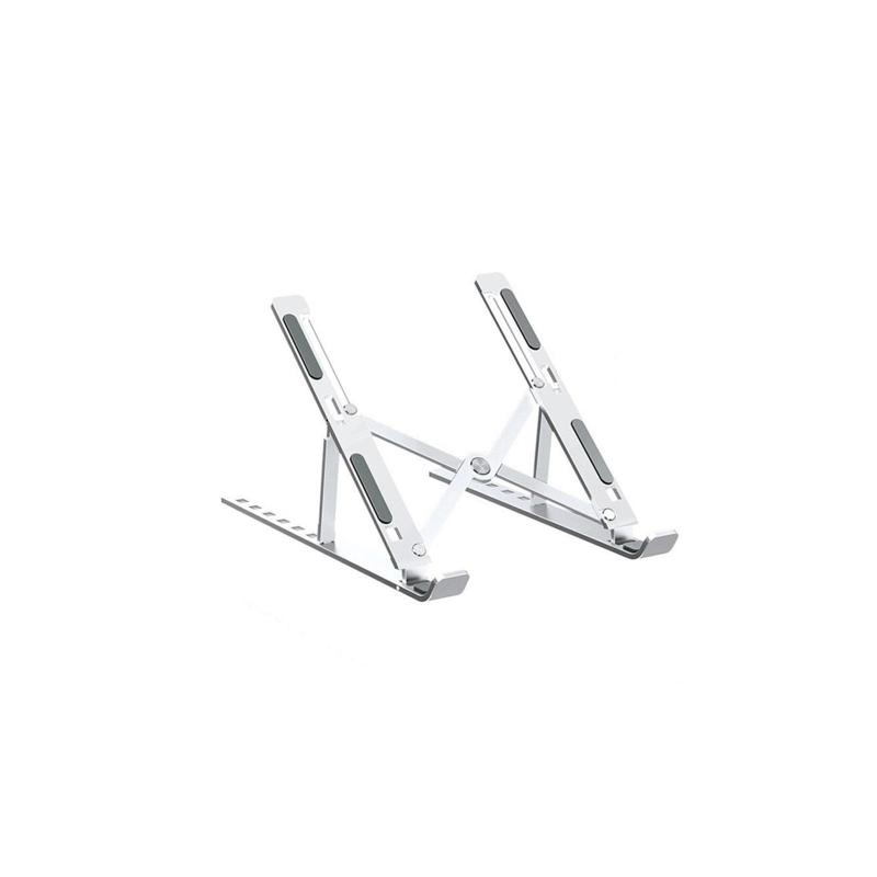 ノートPC スタンド アルミ合金製 折り畳み式 7段階高さ調整 人間工学 滑り止め 冷却効果 携帯用 タブレ..