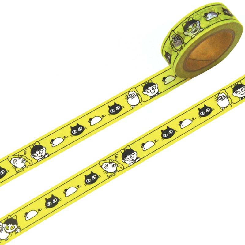 ゲゲゲの鬼太郎 マスキングテープ ねことねずみ (ねこ娘 & ねずみ男)