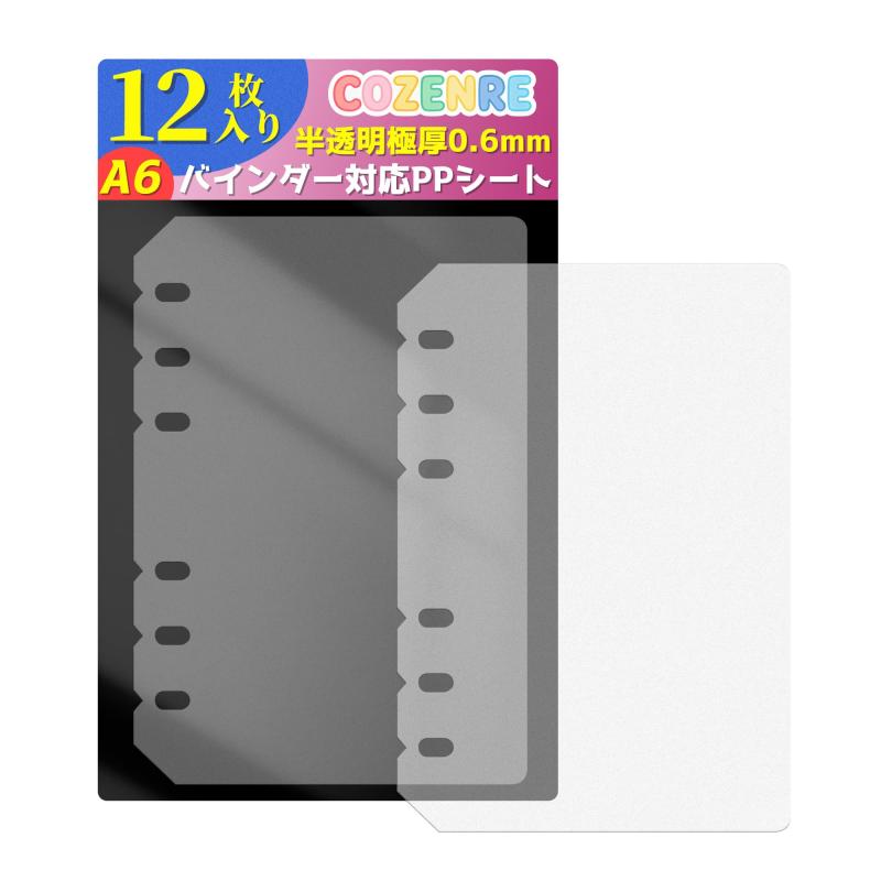 シール帳 透明 A6サイズ はがせる 女の子 シールバインダー シール手帳 クリアバインダー 6穴 シール収..