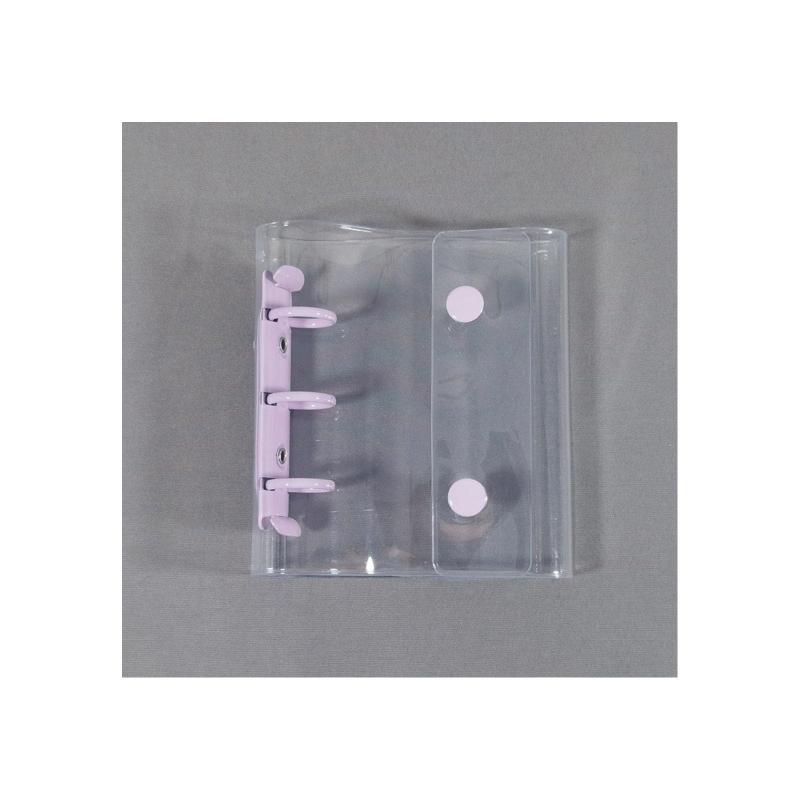 透明システム手帳 3穴 バインダー シール帳 PVC製 A8はがせる 女の子 透明ルーズリーフ 詰め替え可能 かわいい メモ帳 シールやプリクラの整理に最適 贈り物