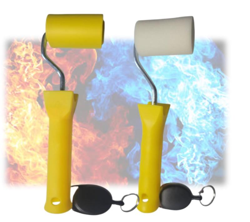 マスキングローラー ハンドローラー【スポンジ＆ラバー】2本セット テープ粘着ローラー マスキングテー..