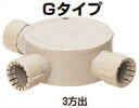 MFSM16-3G 未来工業 露出用丸形ボックス(Gタイプ)3方出(ベージュ)