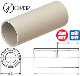 PVF-14J 未来工業 TSカップリング(ストレートタイプ)ベージュ(10個入)