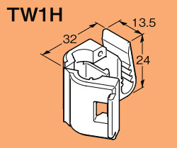 TW1H ネグロス FVラック 吊りボルト用ケーブル支持具(ポリプロピレン、20個入)