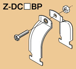 Z-DC24BP ネグロス 防水金属製可とう電線管用ダクタークリップ(溶融亜鉛めっき仕上げ)