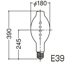 NH940LS 岩崎電気 FECサンルクスエース (940W、E39、透明形)