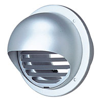 VB-RG75A ベンテック アルミ製 丸形パイプフード(ガラリ付、φ75)