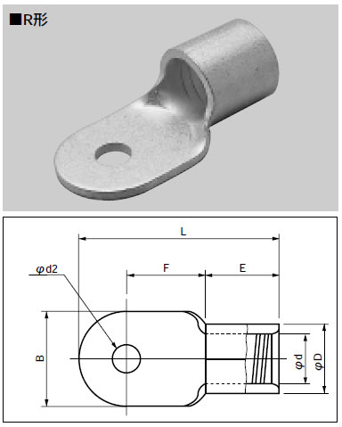 325-16 冨士端子 圧着端子（R型） 富士端子