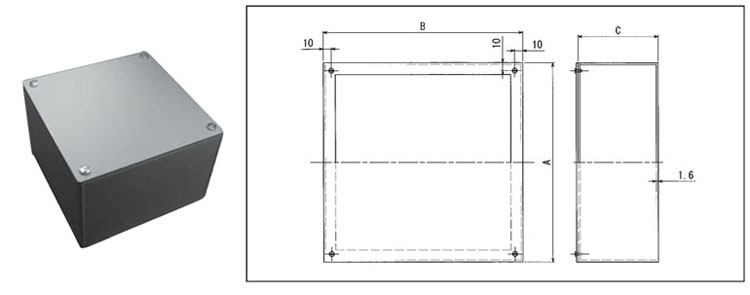 PX1010 電成興業 鉄製プルボックス(100