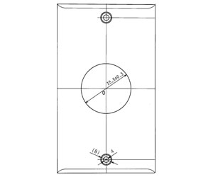 8071N アメリカン電機 コンセント用プレート(平刃形1ヶ用ボックス・φ35.5×1、エンプラ製)