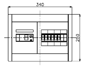 BQWB8462 パナソニック 住宅分電盤(ヨコ1列タイプ リミッタースペース無 6+2 40A)