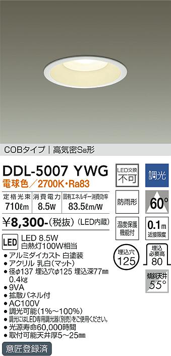 y5/15|Cgő9{(+SPU)zDDL-5007YWG d@ pLED_ECg 125  dF