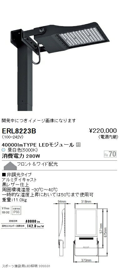 ERL8223B 遠藤照明 テニスコート用フラッドライト 40000lm 5000K