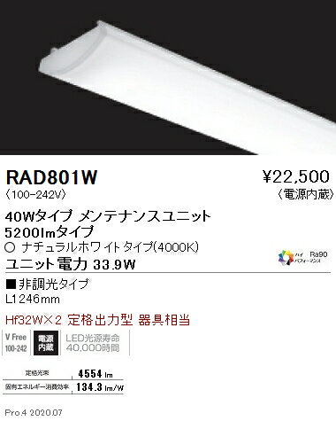 6/5ݥȺ9(+SPU)RAD801W ƣ SOLID 40W2 5200lm 4000K