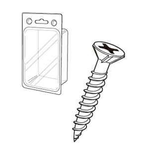DW-3525UFP ジェフコム P-PACK ドライウォール(フレキ)(ユニクロ、皿頭・サイズφ3.5×25mm、ブリスターパック入り210本)