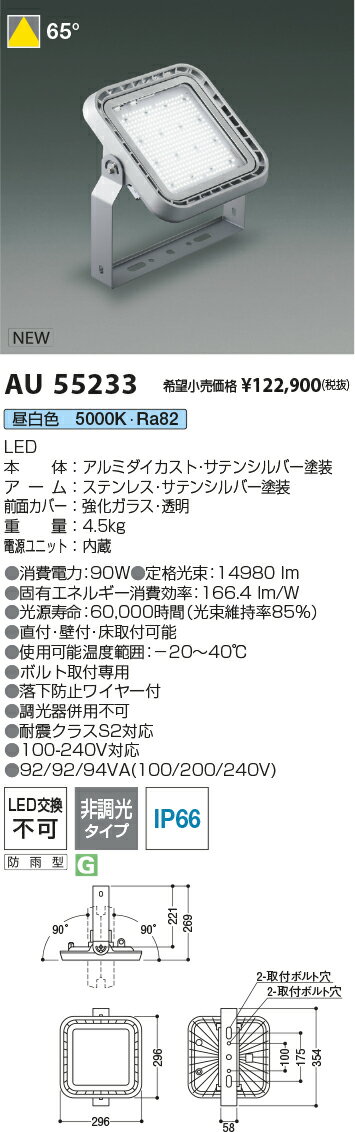 AU55233 コイズミ照明 LED投光器 昼白