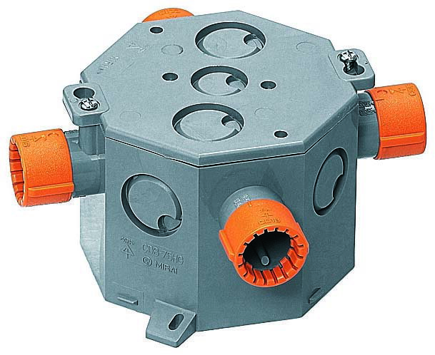 CD8-75HG 未来工業 CDハブ付八角コンクリートボックス(CD管用)