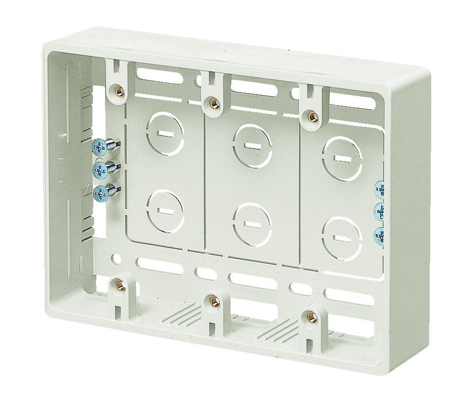 MSB-3M 未来 モール用スイッチボックス 3ヶ用(ミルキーホワイト)