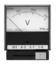 YR-8UNAV B 0-300V DRCT 三菱電機 交流電圧計 切換スイッチ付計器 階級2.5 最大目盛300V【メーカー生産..