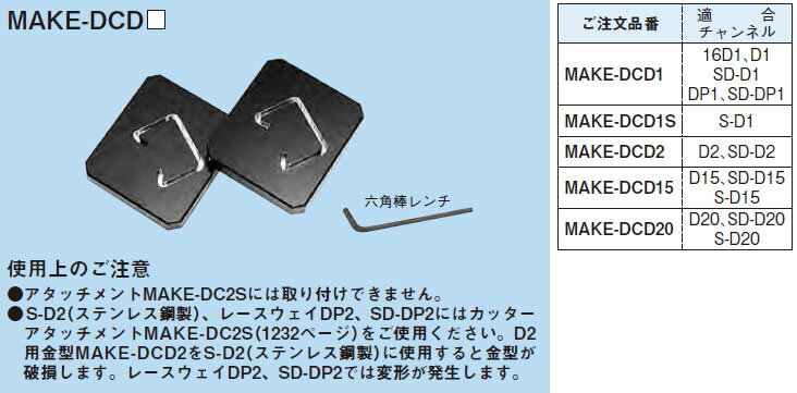 【受注品】MAKE-DCD1S ネグロス 替金型(MAKE-DC1用)【代引不可】【キャンセル不可】