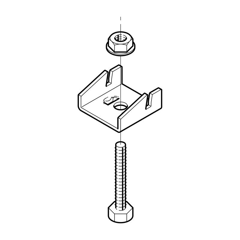 RS7 ネグロス リップミゾ形鋼振止メ金具