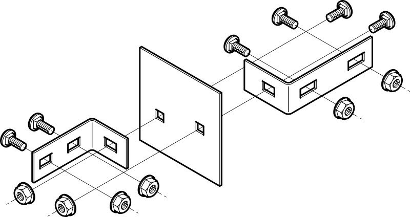 【受注品】Z-QSRR50 ネグロス SR・QR用口径違イ金具 溶融亜鉛メッキ【代引不可】【キャンセル不可】