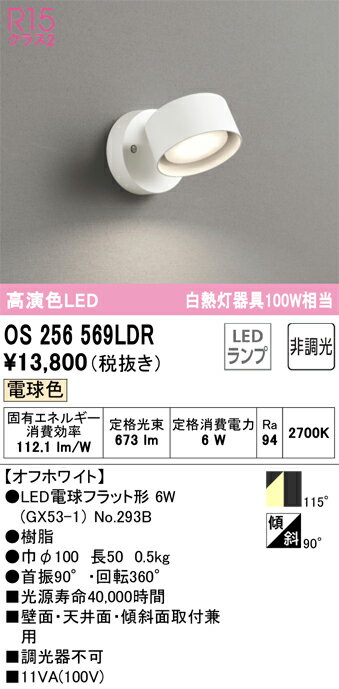 OS256569LDR オーデリック LEDスポットライト 電球色