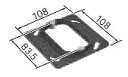 DM5611 パナソニック 中型四角スイッチカバー(1コ用)(13ミリ)