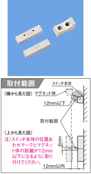 EK391HK パナソニック 角型マグネットスイッチ(12mmタイプ、b接点、グレー)