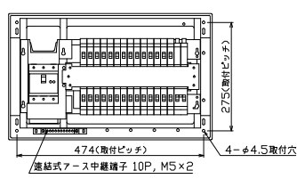 MAG310282GS2 テンパール工業 住宅用分電盤(ガス発電・給湯暖冷房システム、28+2、100A)