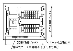 MAG34122GS2 テンパール工業 住宅用分電盤(ガス発電・給湯暖冷房システム、12+2、40A)