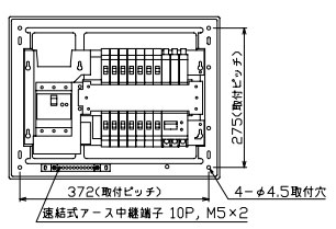 MAG34143T2 テンパール工業 太陽光発電用分電盤(扉付、露出・半埋込形、14+3、40A)