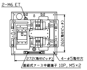 MAG35042F テンパール工業 住宅用分電盤(扉付、埋込形、4+2、50A)