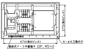 MAG35062D テンパール工業 住宅用分電盤(扉付、大型付属機器取付スペース付、6+2、50A)