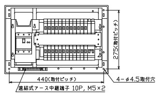 MAG37242GS2 テンパール工業 住宅用分電盤(ガス発電・給湯暖冷房システム、24+2、75A)