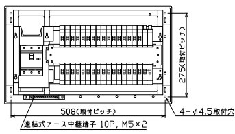 MAG37322GS2 テンパール工業 住宅用分電盤(ガス発電・給湯暖冷房システム、32+2、75A)